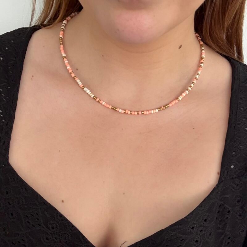 Ketting zalm beige